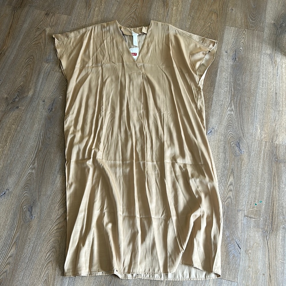NWT H&M kaftan tan maxi dress Sz S